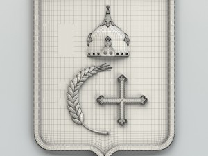 coat of arms of sumy region ukraine Model 3D