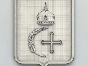 coat of arms of sumy region ukraine 3D Model