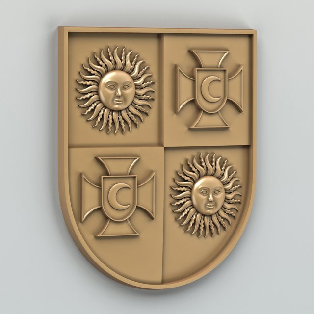 coat of arms of vinnitsa region ukraine Modelo 3D .c4d .max .obj .3ds .fbx .stl .blend 
