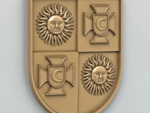 bras&atilde;o de armas da regi&atilde;o de vinnitsa ucr&acirc;nia Modelo 3D