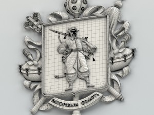 coat of arms of zaporizhzhya region ukraine 3D मॉडल