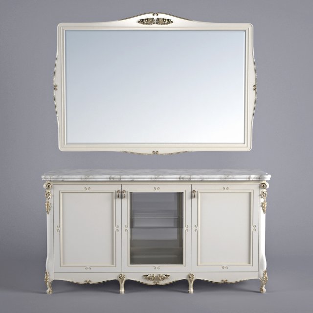 buffet and mirror 3D in Set 3DExport