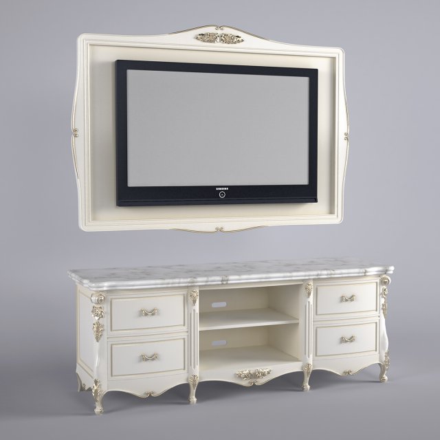 cabinet for tv 3D मॉडल .c4d .max .obj .3ds .fbx .stl .blend 