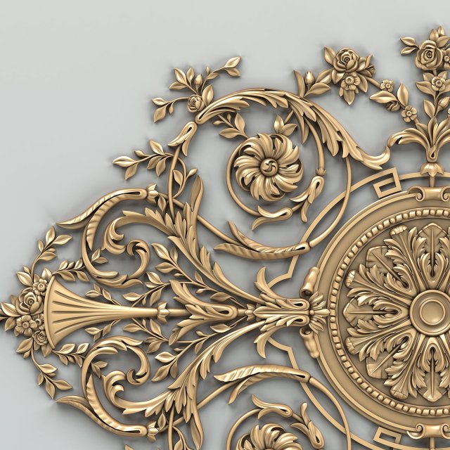 carved decor central 017 3D Model .c4d .max .obj .3ds .fbx .stl .blend 