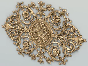 carved decor central 017 3D Model
