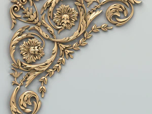 carved decor corner 010 3D Model