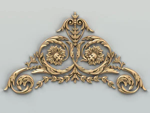 carved decor corner 010 3D Model