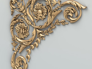 carved decor corner 010 3D मॉडल