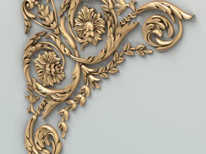 carved decor corner 010 3D Model