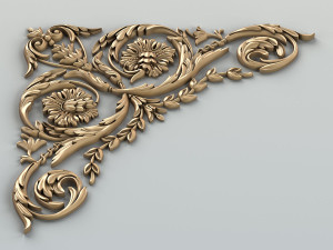 carved decor corner 010 3D मॉडल