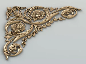 carved decor corner 010 3D Model