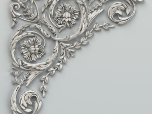 carved decor corner 010 3D मॉडल
