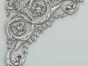 carved decor corner 010 3D Model