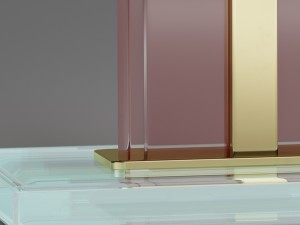 glass table lamp in roberto rida style 3D 모델
