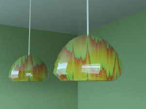 green dining room Model 3D