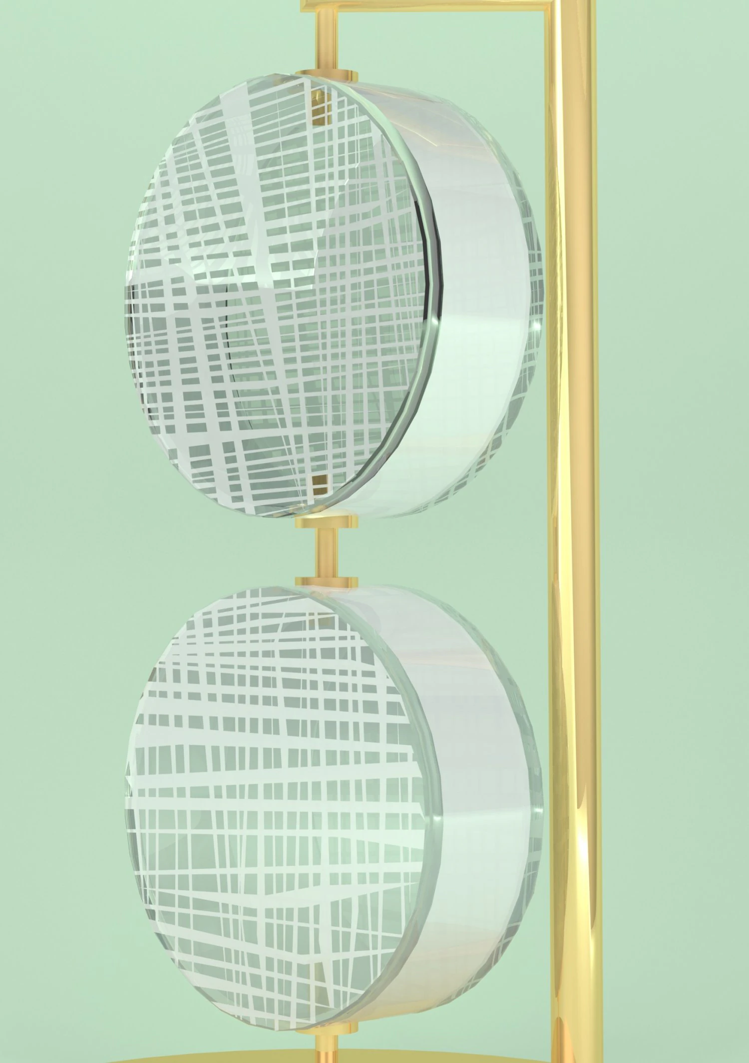etched glass lamp by roberto rida 3D Model .c4d .max .obj .3ds .fbx .stl .blend 