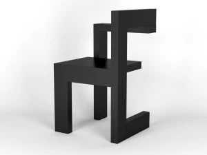 steltman chair designed by gerrit rietveld 3D Model