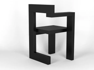 steltman chair designed by gerrit rietveld 3D Model