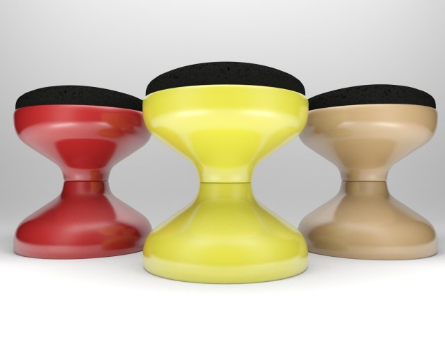 rocchetto stool by castiglioni set 3D 模型 .c4d .max .obj .3ds .fbx .stl .blend 