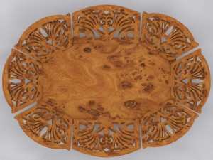 wooden candies plate Modelo 3D