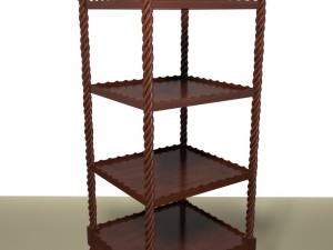 mahogany etagere 3D Model