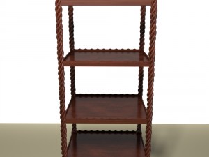 mahogany etagere 3D Model