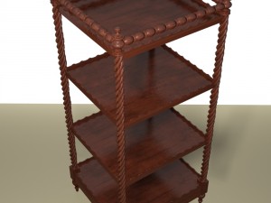 mahogany etagere 3D Model