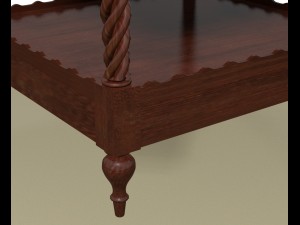mahogany etagere 3D Model