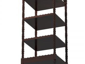 mahogany etagere 3D Model
