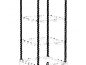 mahogany etagere 3D Model