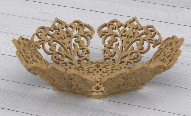 wooden cookies plate Modelo 3D .c4d .max .obj .3ds .fbx .stl .blend 