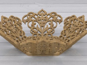 wooden cookies plate Modelo 3D