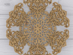 wooden cookies plate Modelo 3D