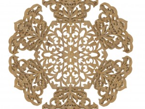 wooden cookies plate Modelo 3D