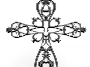silver cross 3D Print Model