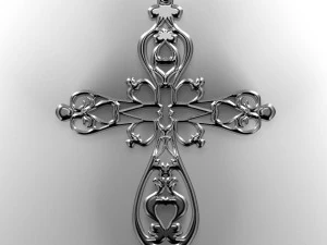 silver cross 3D Print Model