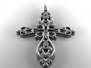 silver cross 3D प्रिंट मॉडल