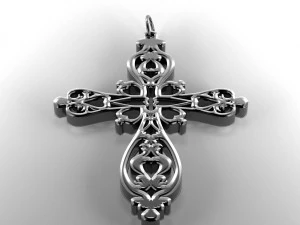 silver cross 3D Print Model