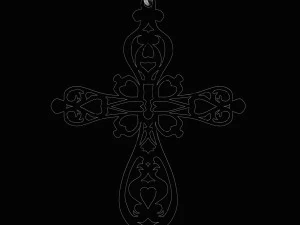 silver cross 3D Print Model
