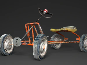 vecchio go-kart a pedali Modello 3D