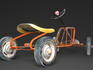 old pedal go-kart Modello 3D