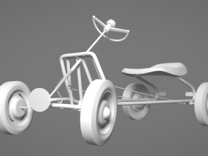 old pedal go-kart Modello 3D