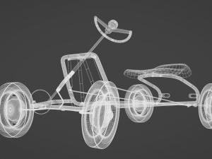 old pedal go-kart Modello 3D