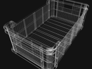 plastic crates for fruits and vegetables 3D Model