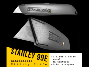 スタンレー 99e ユーティリティナイフ 3Dモデル