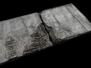 balok beton yang rusak Model 3D