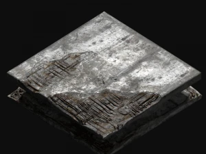 balok beton yang rusak Model 3D