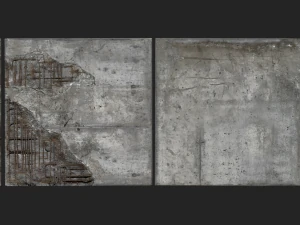 balok beton yang rusak Model 3D