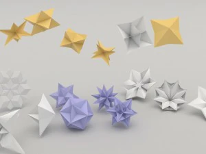 kwiat origami Model 3D