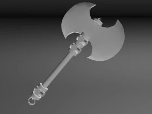 hache low poly Modèle 3D